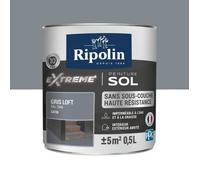 RIPOLIN Peinture pour Sol Intérieur & Extérieur - Gris Loft Ral 7046 Satin, 0,5L