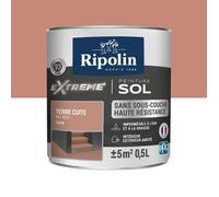 RIPOLIN Peinture pour Sol Intérieur & Extérieur - Terre Cuite Ral 3012 Satin, 0,5L