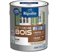 Peinture Ripolin EXTREmE BOIS microporeuse satin 2L5 Blanc