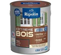 Peinture Ripolin EXTREME BOIS microporeuse satin 2L5 teck