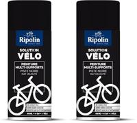 RIPOLIN, Solution Vélo, Aérosol Peinture, Finition Mate, Format Spray pour une application rapide, Ne coule pas, Riche en pigment, Résiste aux UV et conditions extérieures - Piste Noire - 400 ml