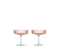 Ripple Champagne Saucer Set de 2 Blush