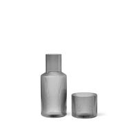 Ferm Living Set carafe Ripple small smoked grey