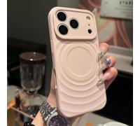 Ripple Wave Silicone Case for iPhone 17 16 15 14 PRO MAX (Pink,14PRO MAX)