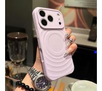 Ripple Wave Silicone Case for iPhone 17 16 15 14 PRO MAX (Purple,17)