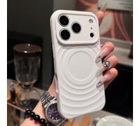 Ripple Wave Silicone Case for iPhone 17 16 15 14 PRO MAX (White,16PROMAX)