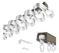 Ripplefold Curt K Set Rail coulissant en aluminium pour salon et chambre à coucher Séparateur de pièce idéal pour ouverture simple