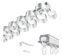 Ripplefold Curt K SetSshapWy Rail coulissant en aluminium pour salon et chambre à coucher Séparateur de pièce idéal pour ouverture simple