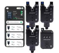 RIPPTON BITEKEEPER PRO Alarme de touche intelligente rechargeable avec récepteur 3 + 1 4 + 1 ensemble Bluetooth APP Connect sans fil LED alarme sensible indicateurs de touche pour pêche à la carpe de