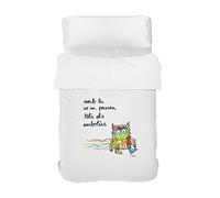 RIPSHOP Housse de couette avec deux Cadrans 100% coton modèle Líos de Anna Llenas en pour lit de 150 160 (240x220cm.) Català