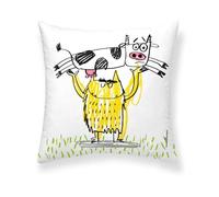 RIPSHOP Housse de Coussin 100% Coton 50 x 50 cm Modèle Risa d'Anna Llenas en català