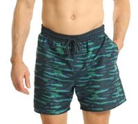 RIPT Performance Essentials Short de Bain à séchage Rapide avec Protection Solaire UV 50, Bleu/Vert Tie Dye, M Homme