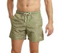 RIPT Performance Hommes Essentials Short de Bain à séchage Rapide avec Protection Solaire UV 50, Imprimé Feuille Kaki, XL