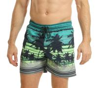 RIPT Performance Essentials Short de Bain à séchage Rapide avec Protection Solaire UV 50, Tilleul/Bleu, XL Homme