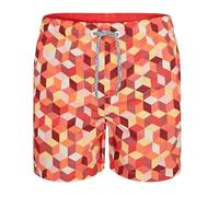 RIPT Performance Garçons Ript Essentials Short de bain à séchage rapide avec protection solaire UV 50, Imprimé géométrique orange, 5-6 ans