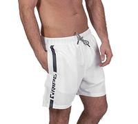 RIPT Performance Hommes Essentials Short de Bain à séchage Rapide avec Protection Solaire UV 50, Blanc/Marine, M