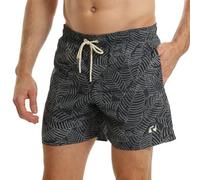 RIPT Performance Hommes Essentials Short de Bain à séchage Rapide avec Protection Solaire UV 50, Imprimé Feuille Marine, M