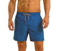 RIPT Performance Hommes Essentials Short de Bain à séchage Rapide avec Protection Solaire UV 50, Imprimé Tourbillon Bleu, S