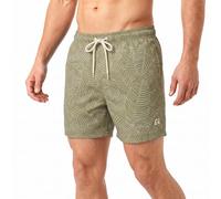 RIPT Short de Bain Homme Séchage Rapide - Boardshort avec Doublure Mesh, Protection UV50, Short Plage Natation Surf Vacances Été (Imprimé Feuille Kaki, XL)