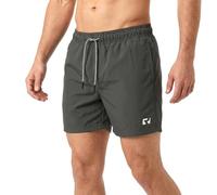 RIPT Short de Bain Homme Séchage Rapide - Boardshort avec Doublure Mesh, Protection UV50, Short Plage Natation Surf Vacances Été (Charbon de Bois, L)