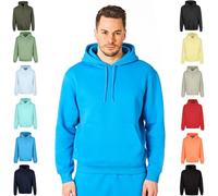 RIPT Sweat à Capuche Homme Fleece - Hoodie Pullover avec Poches et Cordon, Sweatshirt Manches Longues Confortable pour Sport Gym et Loungewear (Aster Bleu, S)