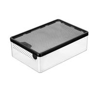 Riptile Box - Terrarium anti-évasion transparent ventile, cage hermétique pour, lézards, scorpions et grillons | Secure Auguring House pour animaux amphibiens reptiles PET