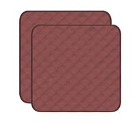 RIQINXIN Alèse de Lit Imperméable Matelas à Langer Adulte Coussin de Siège Réutilisable Tapis de Canapé Coussin étanche Contre Les fuites urinaires 54 x 56 cm Lot de 2 Brun