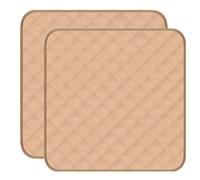 RIQINXIN Alèse de Lit Imperméable Matelas à Langer Adulte Coussin de Siège Réutilisable Tapis de Canapé Coussin étanche Contre Les fuites urinaires 54 x 56 cm Lot de 2 Beige