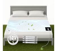 RIQINXIN Drap de mise à la terre avec 10 % fibre d'argent 90 % coton biologique 68 x 132 cm Thérapie du sommeil Cordon inclus