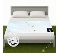 RIQINXIN Drap de Mise à la Terre Drap de lit conducteur 10% Fibre d'argent & 90% Coton Bio Drap de Mise à la Terre pour Sommeil Connexion à la Terre Naturelle Béige (70x140cm)