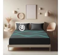 RIQINXIN Drap de Mise à la Terre Grounding Fitted Sheet 90% Coton Biologique & 10% Fibre d'argent Pur, Drap de Mise à La Terre éLastique EntièRement Enveloppé, AméLiore Le Sommeil 160 X200+35CM