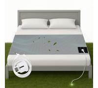 RIQINXIN Drap-Tapis de Mise à la Terre - 10% Fibre d'argent & 90% Coton Bio - Améliore Le Sommeil et Connexion Facile avec Prise de Terre - Confort & Bien-Être Naturel Gris (70x140cm)