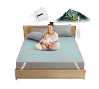 RIQINXIN Drap-Tapis de Mise à la Terre - 10% Fibre d'argent & 90% Coton Bio - Améliore Le Sommeil et Soulage Les Douleurs Grau (100x200cm)
