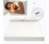 RIQINXIN Drap-Tapis De Mise à La Terre - 10% Fil d'argent à 90% Coton Câble EU Drap De Lit De Mise à La Terre pour Meilleur Sommeil Récupération De l'Énergie (Blanc, 90x190x35 cm)