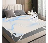 RIQINXIN Drap-Tapis de Mise à la Terre Grounding Sheet 10% Fibre d'argent & 90% Coton Bio - pour Un Environnement de Sommeil Haut de Gamme Béige (158x200cm)