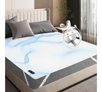RIQINXIN Feuille de mise à la terre en fibre d'argent - Tapis de mise à la terre conducteur pour un meilleur sommeil - Drap de lit en coton bio et énergie de la terre saine - 153 x 203 cm