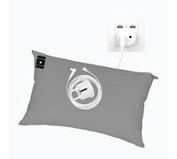 RIQINXIN Housse de Coussin de Mise à la Terre, 40 x 80 cm, Produit de Mise à la Terre, Conductrice, avec câble de Terre UE pour Un Meilleur Sommeil