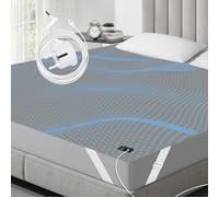 RIQINXIN Tapis De Mise à La Terre Grounding Sheet - 10% Fil d'argent à 90% Coton Câble EU Drap De Lit De Mise à La Terre pour Meilleur Sommeil Récupération De l'Énergie 140x200 cm Gris