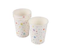 Rire & Conffetis, Set de 6 Gobelets en Carton 25Cl Anniversaire Colore
