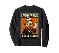Rire Tant Que tu Peux Clown rétro Cartoon Sweatshirt
