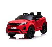 RIRICAR 4x4 Electrique Enfant 12V EVOQUE, Rouge, siège en Cuir, Lecteur MP3/USB, Batterie 12V10Ah, Roues EVA, démarrage à clé, Voiture Electrique Enfant 3-8 Ans avec télécommande Bluetooth 2,4 GHz