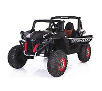 RIRICAR Buggy électrique Enfants 24V 2 Places Neuf RSX, Noir, 4x4 Voiture électrique Enfants avec télécommande 2.4Ghz, Batterie: 2x12 V, 4 x Moteur 12V 45W, 3-8 Ans