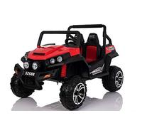 RIRICAR Buggy électrique Enfants 24V 2 Places RSX, Rouge, 4x4 Voiture électrique Enfants avec télécommande 2.4Ghz, Batterie: 2x12 V, 4 x Moteur 12V 45W, 3-8 Ans
