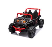 RIRICAR Voiture électrique 12V UTV Small, Noir, Voiture Electrique pour Enfants 3-5 Ans avec télécommande 2,4 GHz, Lecteur MP3/USB/SD, LED lumières, 2 x Moteur 12V 35W, Batterie 1x12V7Ah