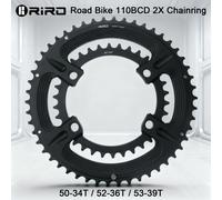 RIRO - plateau en alliage d'aluminium 110BCD à 4 boulons, pour Shimano 105 R7000/Restore R8000/Dura-Ace R9100 50-34T 52-36T 53-39T, pièces de vélo 36-52T