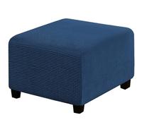 RIRWICM Stretch-Ottomane-Bezug, MöBelschutz, Weicher Rechteckiger Schonbezug, Weicher, Langlebiger, Waschbarer FußHocker-Bezug, Ottoman-FußHocker-Schutz Mit Elastischer Unterseite