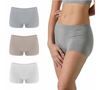 Risalti Boxer Femme Bambou 3 Pcs - Culotte Respirante, Shorty Douce, Caleçon Femme, Panty, Boxer sans Couture - Made in Italy
