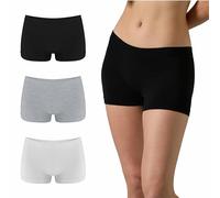 Risalti Boxer Femme Bambou 3 Pcs - Culotte Respirante, Shorty Plus Douce Que le Coton, Caleçon, Panty, Boxer Sans Couture - Made in Italy