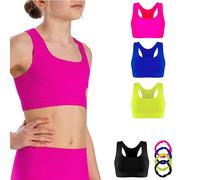 Risalti Brassiere Fille Sport Olympic Microfibre 3Pcs - Brassiere De Sport Enfant Fille, Top Fille, Crop Top Fille, Brassière Fille, Top Sport, Bracelets Gratuits - Made in Italy