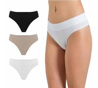 Risalti Culotte et Slip Bresilien en Bambou 3 Pcs - Tanga Plus Douce Que le Coton, Sans Couture, Femme - Made in Italy